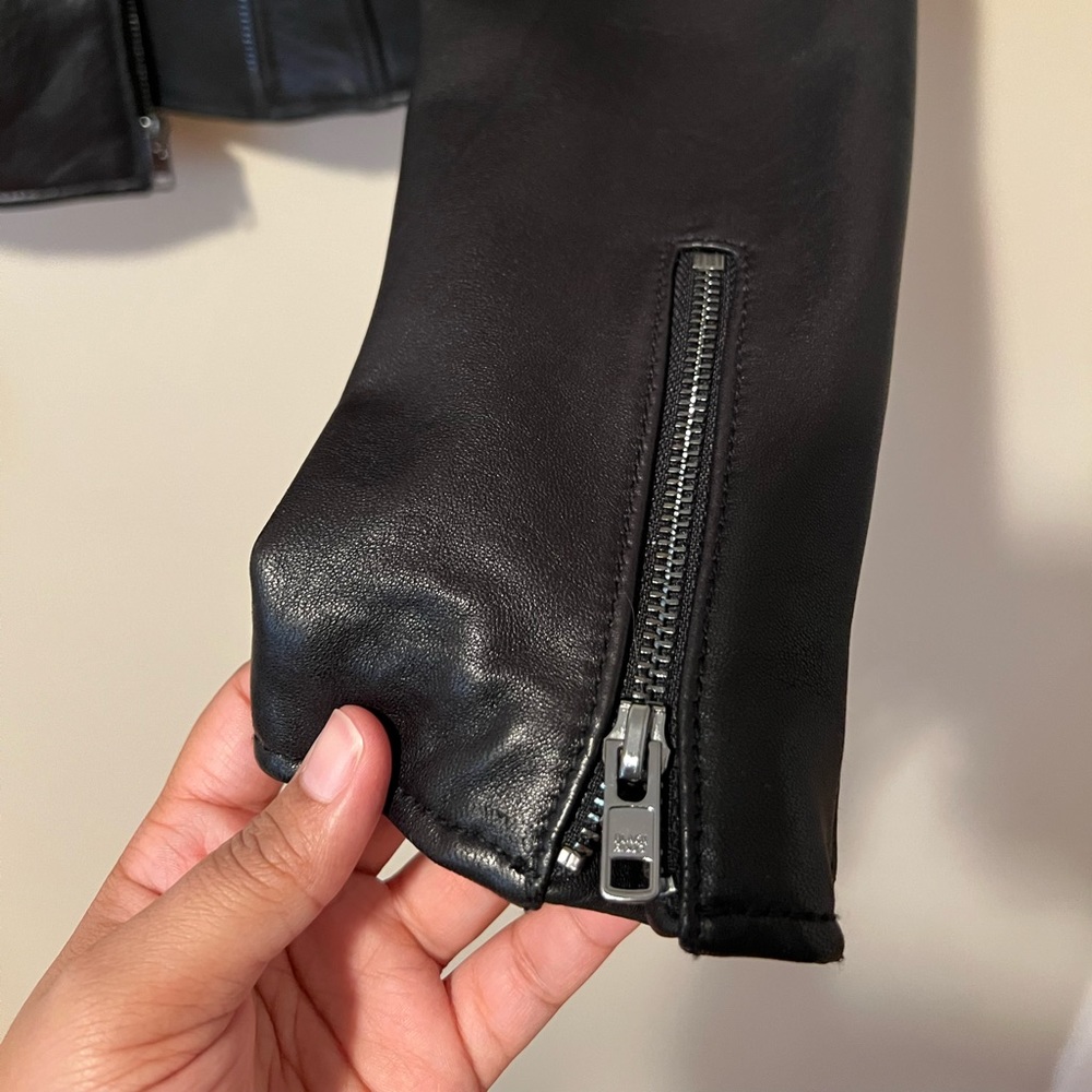 Black Rivet Leather Jacket - Picture 8 of 15